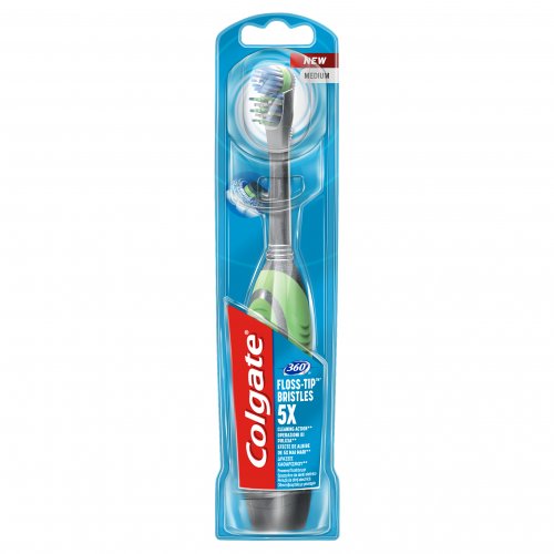 Colgate Actibrush 360 Whole Mouth Clean Ηλεκτρική Οδοντόβουρτσα Ενηλίκων Πολύ Μαλακή με 5 Δράσεις Καθαρισμού Medium Λαχανί 1 τεμάχιο